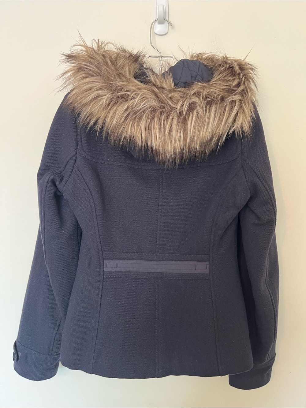 Tell Me Lies Screen Worn Lucy Hero Abercrombie & Fitch Navy Duffle Coat Jacket S - Picture 7 of 16